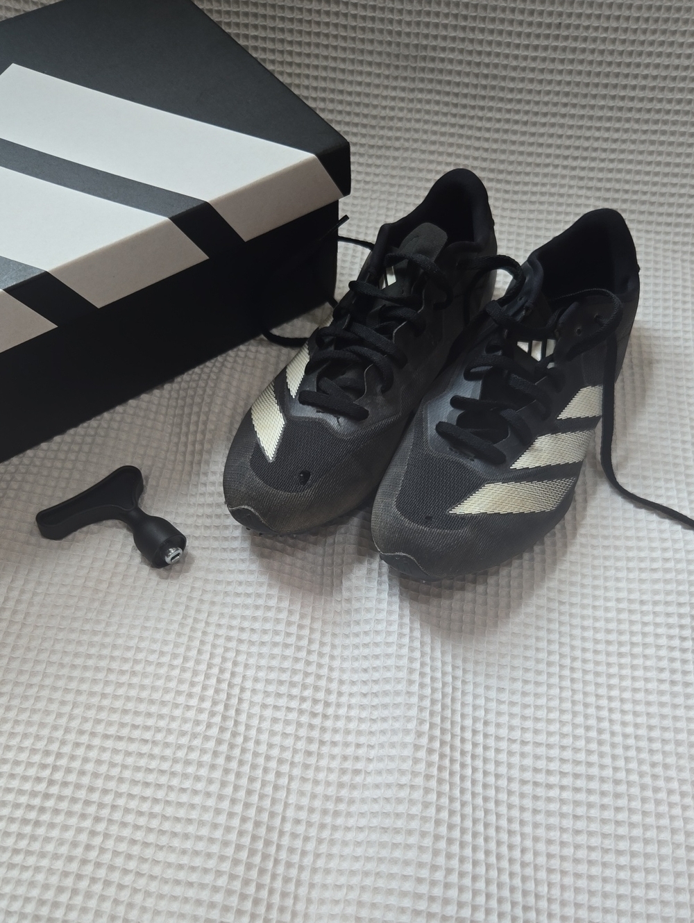 adidas Black Sprintstar Cleats